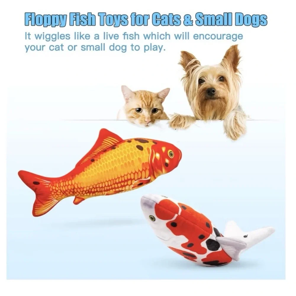 Interactive Koi Fish Cat Toy - Red and White